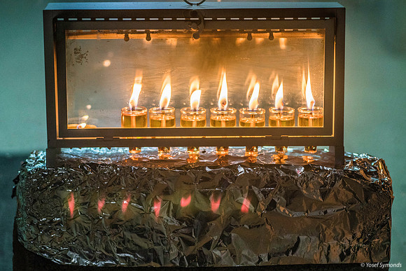 Reflection on Silver Chanukiah 191228-1