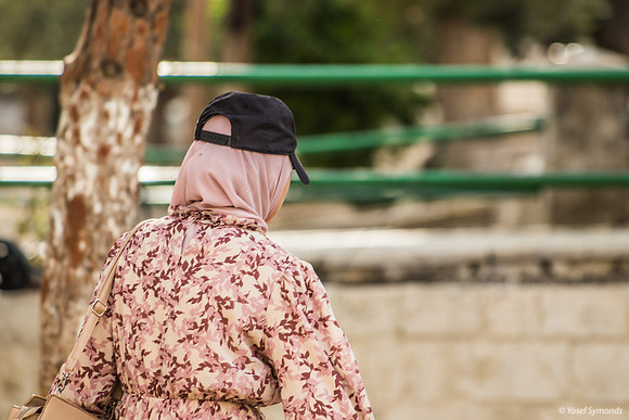 Arab Lady Baseballer on the Mount 220804-1