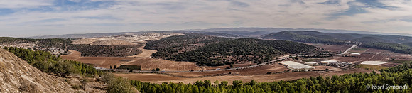 Panorama from Tel Azeka East Across Elah Valley 191121-2