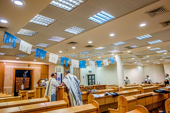 Independence Day Flags in Synagogue 2